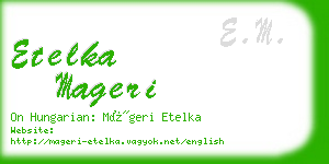 etelka mageri business card